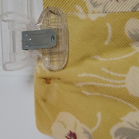 Elevenses Anthropologie 6 Women's A-Line Flare Skirt Lime Green Corduroy & Silk - Picture 4 of 9